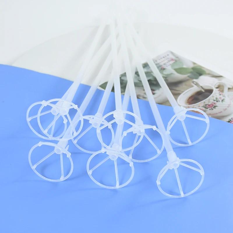 5pcs 40cm Clear Plastic Balloon Stick Hand Balloons HolderCup Kids Toys Wedding Birthday Party DIY Decoration Access